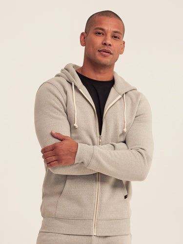 Triblend Zip Fleece Hoodie Mens Outerwear Sweatshirt Threads 4 Thought 