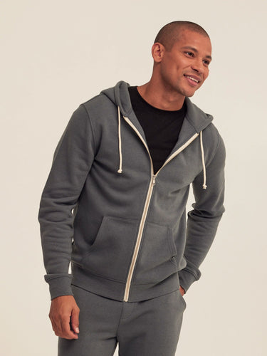 Triblend Zip Fleece Hoodie Mens Outerwear Sweatshirt Threads 4 Thought 