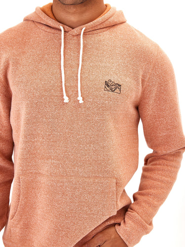 Mountain Outline Embroidered Pullover Hoodie Mens Outerwear Sweatshirt Threads 4 Thought 
