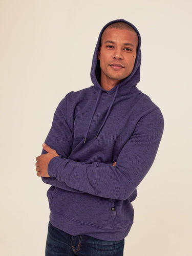 Nico Striped Terry Pullover Hoodie Mens Outerwear Sweatshirt Threads 4 Thought 