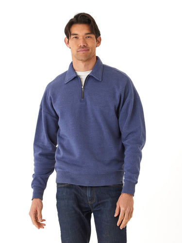 Gabe Mineral Wash Fleece 1/4 Zip Pullover Mens Outerwear Sweatshirt Threads 4 Thought 