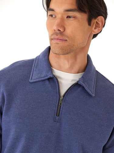 Gabe Mineral Wash Fleece 1/4 Zip Pullover Mens Outerwear Sweatshirt Threads 4 Thought 