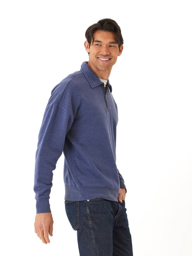 Gabe Mineral Wash Fleece 1/4 Zip Pullover Mens Outerwear Sweatshirt Threads 4 Thought 