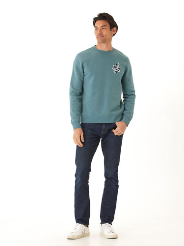 Mineral Wash Graphic Fleece Crew Mens Outerwear Sweatshirt Threads 4 Thought 
