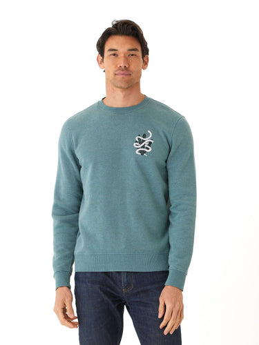 Mineral Wash Graphic Fleece Crew Mens Outerwear Sweatshirt Threads 4 Thought 