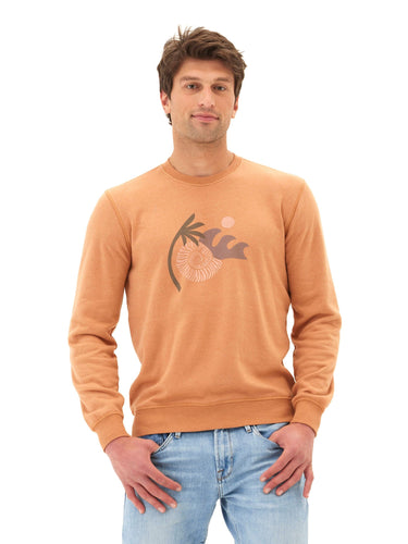 Mineral Wash Graphic Fleece Crew Mens Tops Tshirt Short Threads 4 Thought 