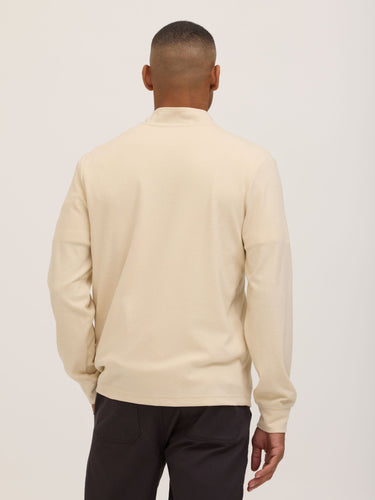 Kace Brushed Jacquard Quarter Zip Mock Neck Mens Outerwear Sweatshirt Threads 4 Thought 