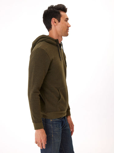 Triblend Breton Half Zip Hoodie Mens Outerwear Sweatshirt Threads 4 Thought 