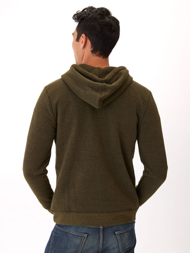 Triblend Breton Half Zip Hoodie Mens Outerwear Sweatshirt Threads 4 Thought 