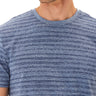 Stripe Triblend Jersey Crew Tee Mens Tops Tshirt Short Threads 4 Thought 