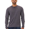 Braeden Black Fleck LS Triblend Henley Mens Tops Tshirt Long Henley Threads 4 Thought 