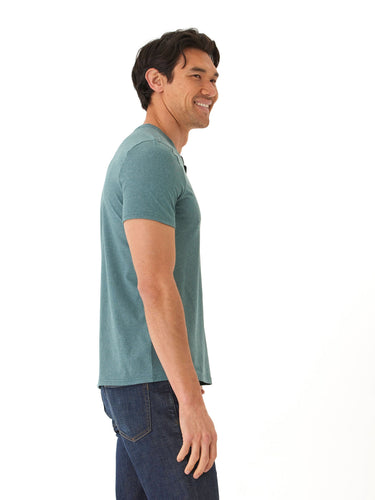 Frederick Luxe Jersey 2 Button Henley Mens Tops Tshirt Short Henley Threads 4 Thought 