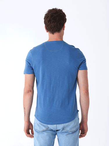 Heath Slub Jersey Short Sleeve Henley Mens Tops Tshirt Short Threads 4 Thought 