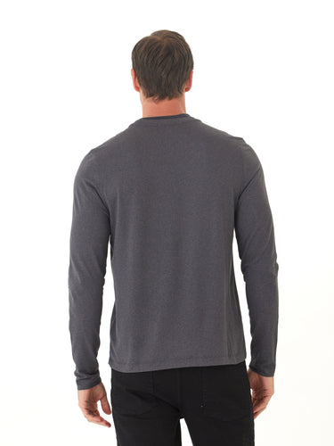 Parker Luxe Jersey Double Rib Long Sleeve Crew Mens Tops Tshirt Long Threads 4 Thought 