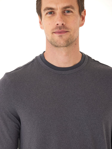 Parker Luxe Jersey Double Rib Long Sleeve Crew Mens Tops Tshirt Long Threads 4 Thought 