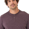 Torryn Triblend Stripe Jersey Long Sleeve Contrast Henley Mens Tops Tshirt Long Henley Threads 4 Thought 