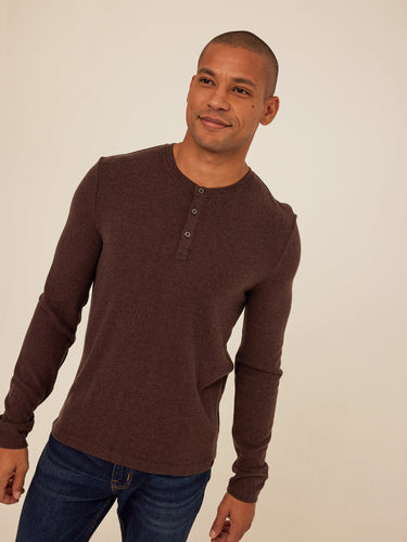 Elias Sweater Knit Long Sleeve Henley Mens Outerwear Sweater Threads 4 Thought 