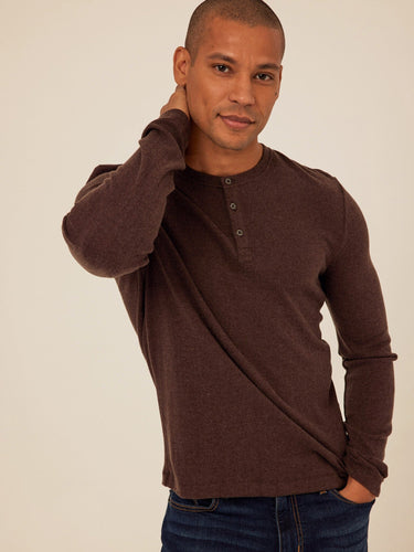 Elias Sweater Knit Long Sleeve Henley Mens Outerwear Sweater Threads 4 Thought 