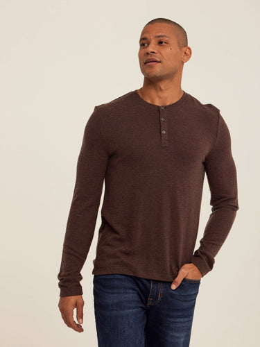 Elias Sweater Knit Long Sleeve Henley Mens Outerwear Sweater Threads 4 Thought 