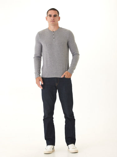 Elias Sweater Knit Long Sleeve Brushed Henley Threads 4 Thought 