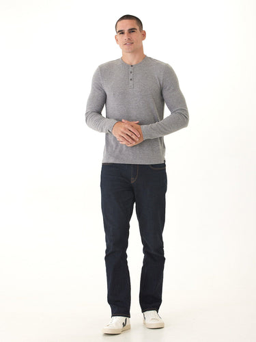 Elias Sweater Knit Long Sleeve Brushed Henley Threads 4 Thought 