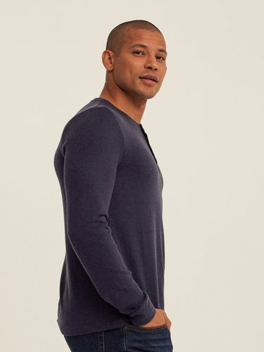 Elias Sweater Knit Long Sleeve Henley Mens Outerwear Sweater Threads 4 Thought 
