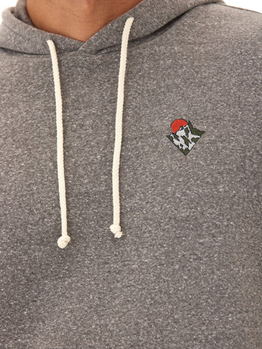 Embroidered Triblend Fleece Hoodie Mens Outerwear Sweatshirt Threads 4 Thought 