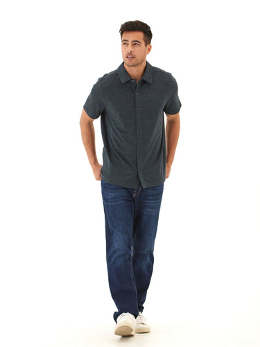 Paxton Black Fleck Triblend Button-Down Pocket Shirt Threads 4 Thought 