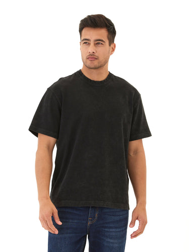Johnny Relaxed Fit Mineral Wash Heavyweight Jersey Tee Mens Tops Tshirt Short Threads 4 Thought 