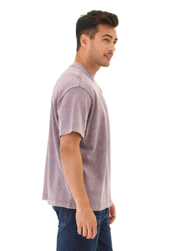 Johnny Relaxed Fit Heavyweight Mineral Wash Jersey Tee Mens Tops Tshirt Short Threads 4 Thought 