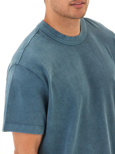Johnny Relaxed Fit Heavyweight Mineral Wash Jersey Tee Mens Tops Tshirt Short Threads 4 Thought 