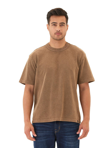 Johnny Relaxed Fit Heavyweight Mineral Wash Jersey Tee Mens Tops Tshirt Short Threads 4 Thought 