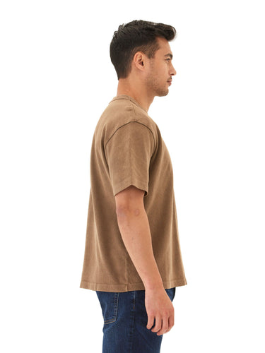 Johnny Relaxed Fit Heavyweight Mineral Wash Jersey Tee Mens Tops Tshirt Short Threads 4 Thought 