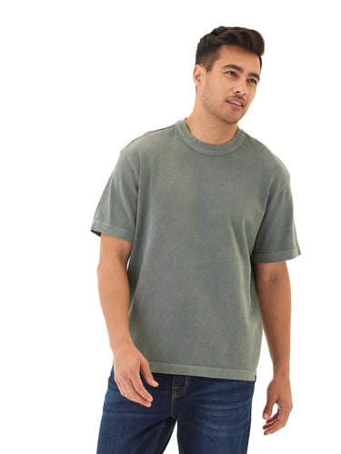 Johnny Relaxed Fit Heavyweight Mineral Wash Jersey Tee Mens Tops Tshirt Short Threads 4 Thought 