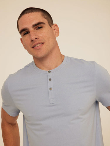 Shayne Luxe Jersey 3-Button Short Sleeve Henley Threads 4 Thought 