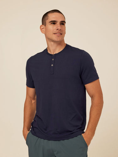 Shayne Luxe Jersey 3-Button Short Sleeve Henley Threads 4 Thought 