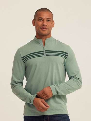 Kace Luxe Jersey Stripe Quarter Zip Threads 4 Thought 
