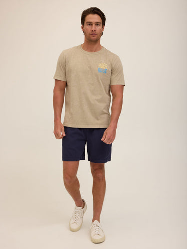 Ocean Rays Graphic Mineral Wash Jersey Tee Mens Tops Tshirt Short Threads 4 Thought 
