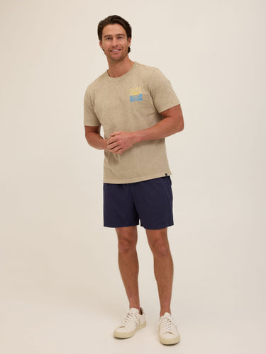 Ocean Rays Graphic Mineral Wash Jersey Tee Mens Tops Tshirt Short Threads 4 Thought 
