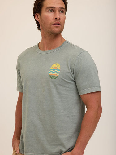 Island Sunrise Graphic Mineral Wash Jersey Tee Threads 4 Thought 