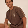 Mineral Wash Relaxed Fit Graphic Tee Mens Tops Tshirt Short Threads 4 Thought 