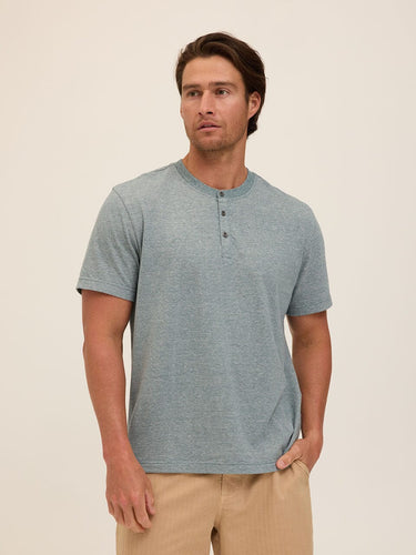 Carlos Light Fleck Jersey 3-Button Henley Threads 4 Thought 