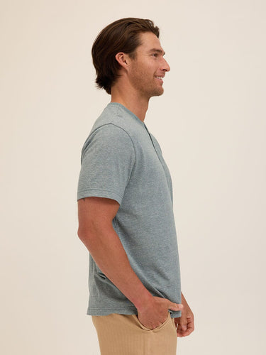 Carlos Light Fleck Jersey 3-Button Henley Threads 4 Thought 