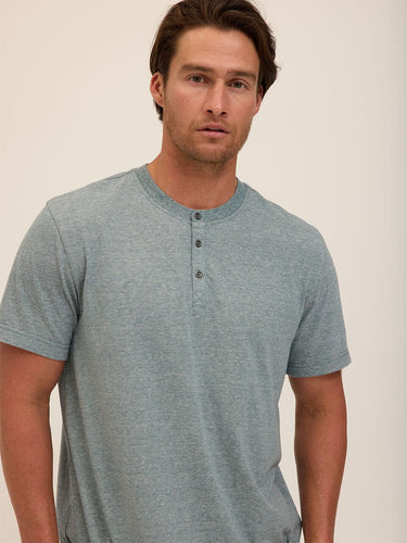 Carlos Light Fleck Jersey 3-Button Henley Threads 4 Thought 