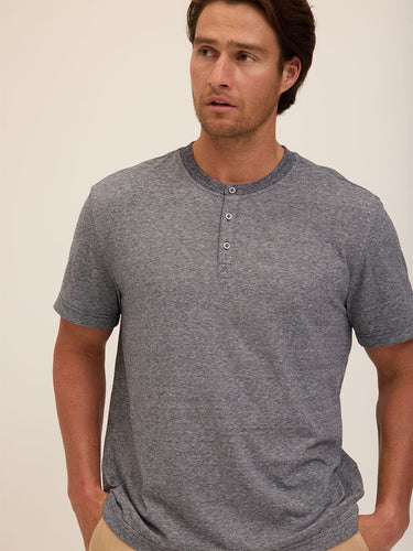 Carlos Light Fleck Jersey 3-Button Henley Threads 4 Thought 
