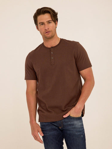 Shayne Organic Cotton Henley Mens Tops Tshirt Short Henley Threads 4 Thought 