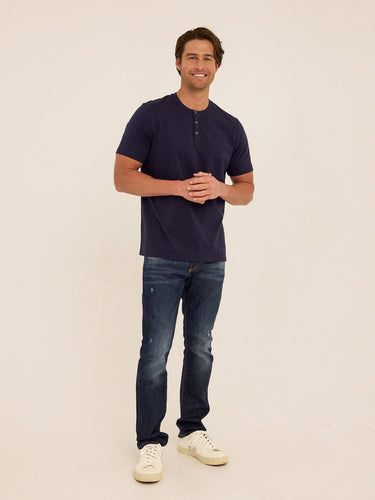 Shayne Organic Cotton Henley Mens Tops Tshirt Short Henley Threads 4 Thought 