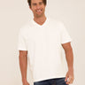 Roger Organic Cotton Relaxed V-Neck Tee Mens Tops Tshirt Short Threads 4 Thought 