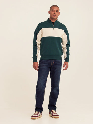 Angus CVC Fleece Colorblock Half Zip Threads 4 Thought 