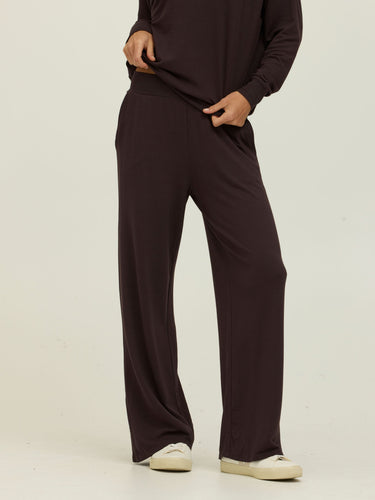 Esmeralda Feather Fleece Wide Leg Pant Womens Bottoms Sweatpants Threads 4 Thought 